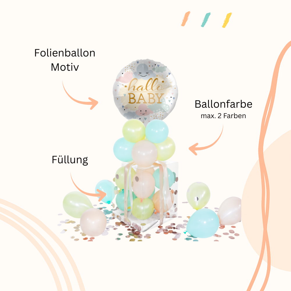 Personalisierte Ballonbox – Zum Geburtstag