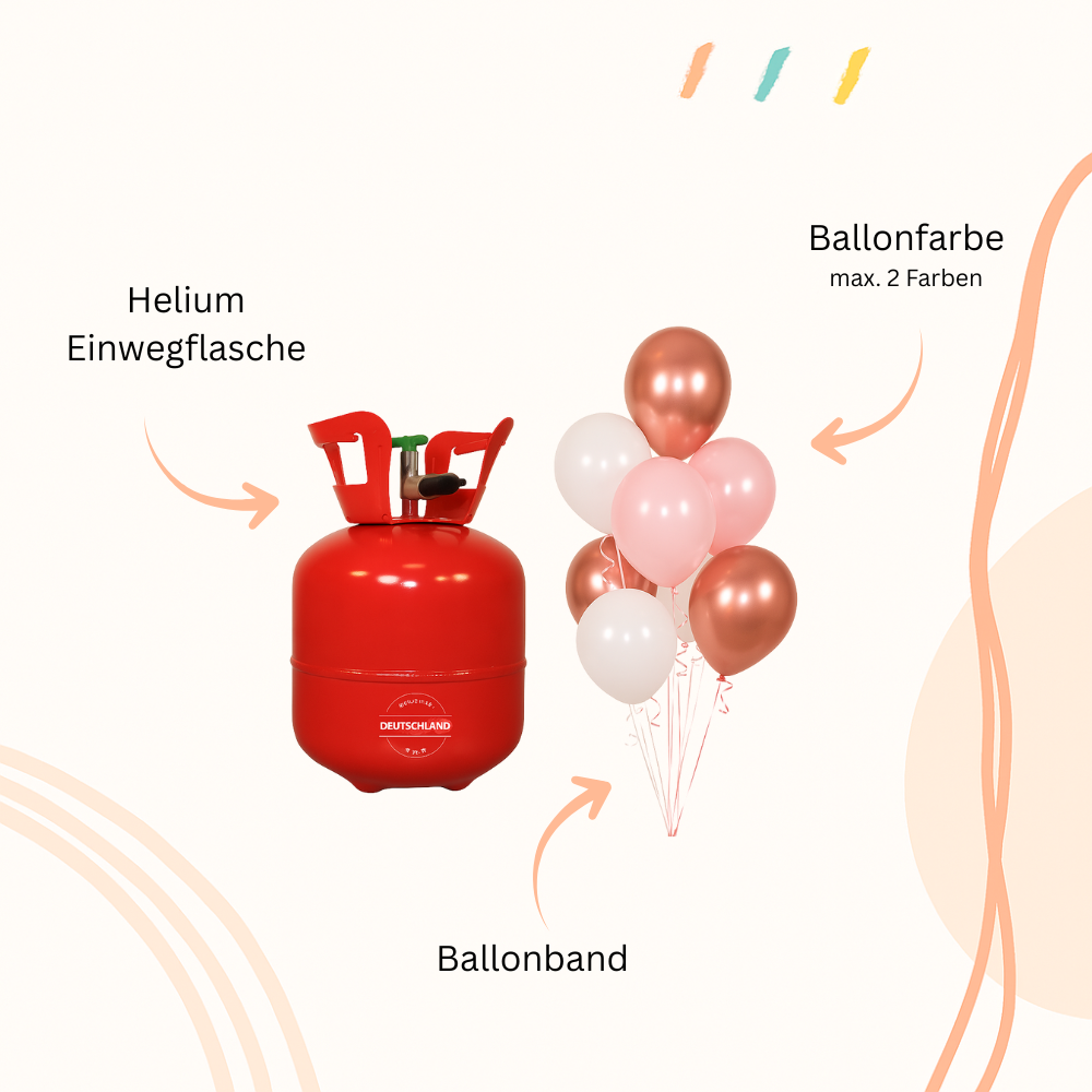 Ballonset mit Helium  - Größe Wählbar