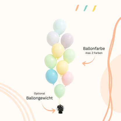 Luftballonstrauß – Heliumballons in Wunschfarben