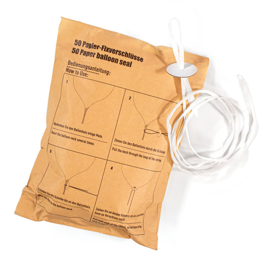 Öko Ballonverschlüsse für Heliumballons - 50 Stück