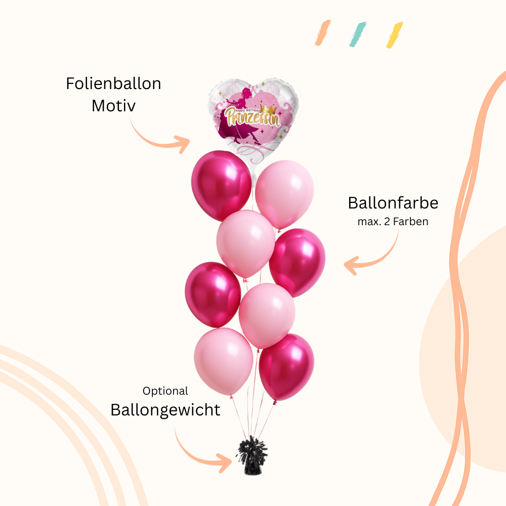 Personalisierter Ballonstrauß - Zum Kindergeburtstag