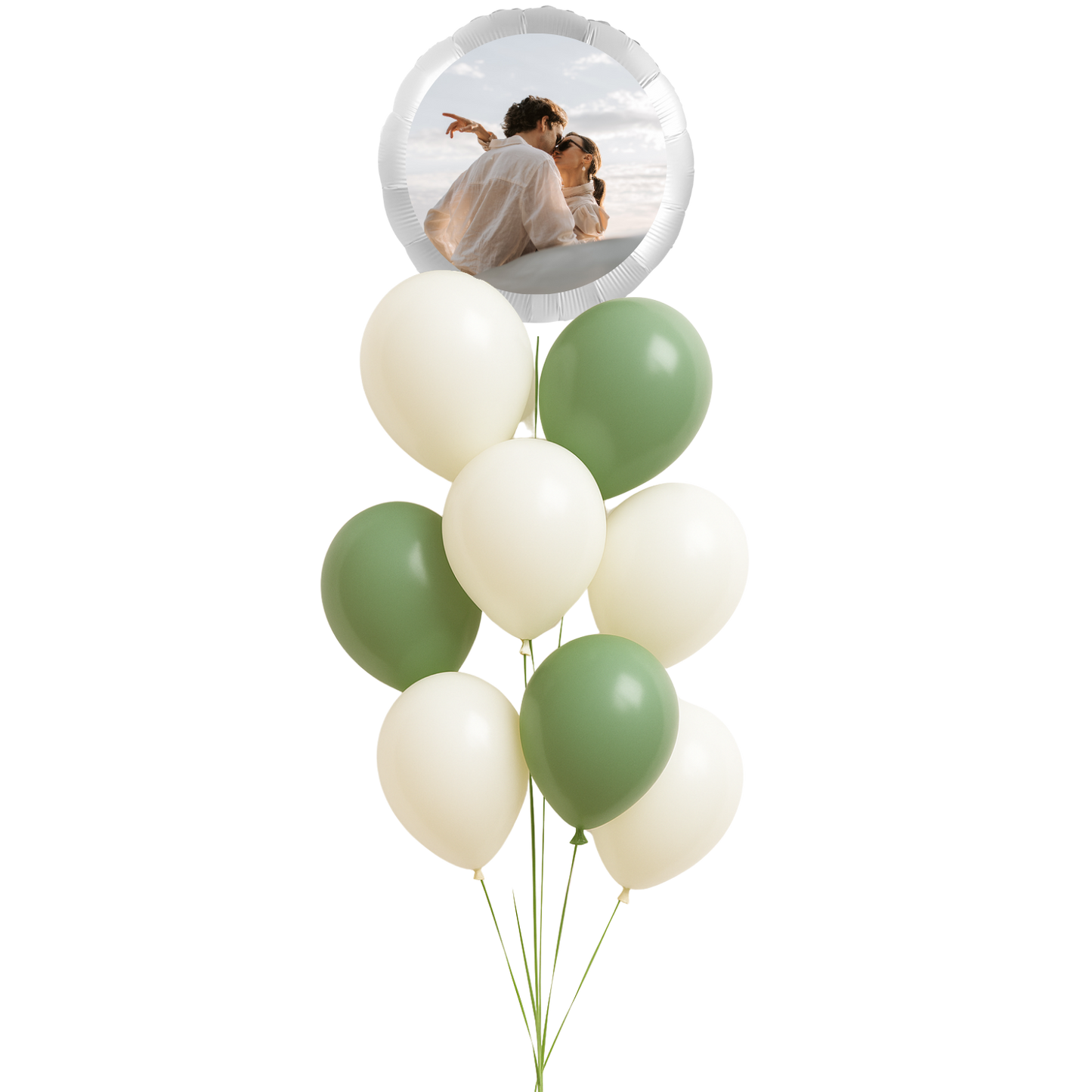 Personalisierter Ballonstrauß - Mit Fotoballon Rund