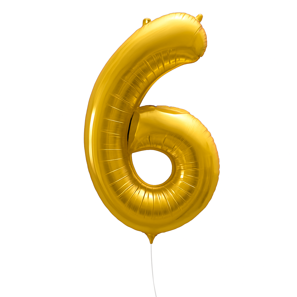 Folienballonzahl mit Helium – Zahl & Farbe wählbar