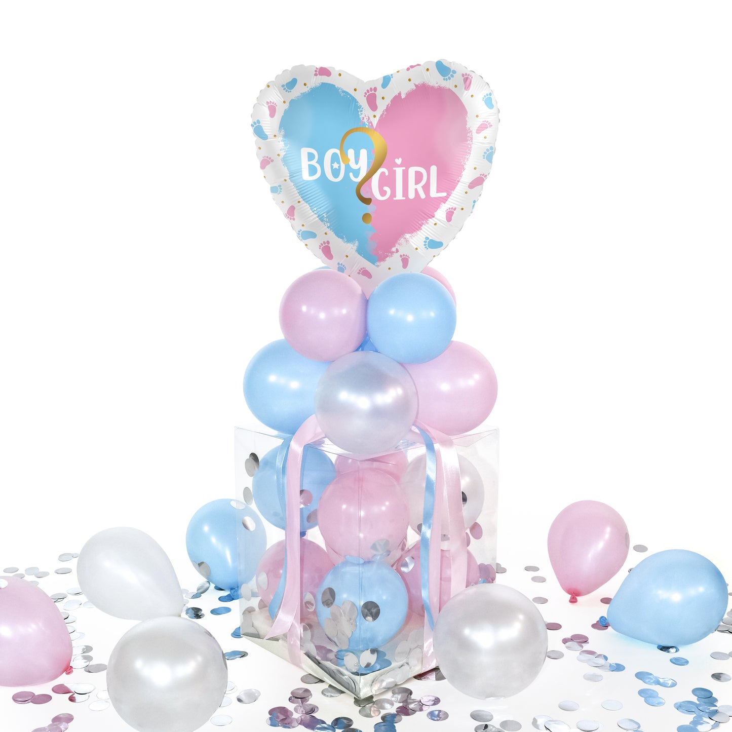Personalisierte Ballonbox – Zur BabyShower / Gender Party