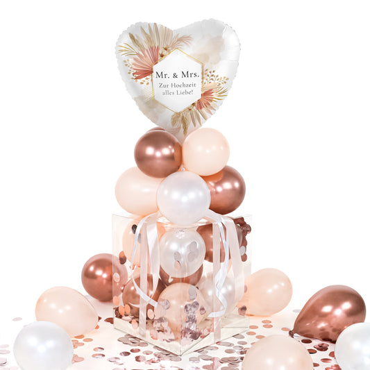 Personalisierte Ballonbox – Zur Hochzeit